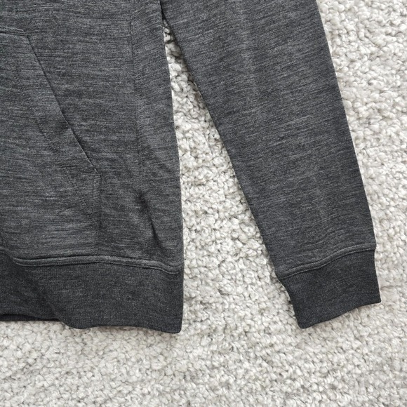 Icebreaker Jacket Womens Large Gray Logo Merino Wool Crush Full Zip Hooded - Picture 2 of 13